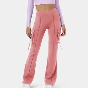 Halala Pink High Waisted Cargo Yoga Pants